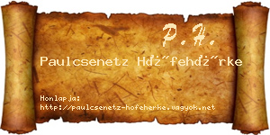 Paulcsenetz Hófehérke névjegykártya